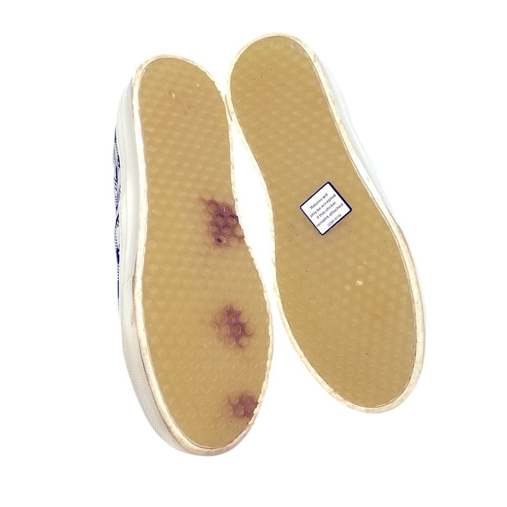 CELINE SLIPON COBALT SUMMER CASUAL GINGHAM CHECK LUXURY DESIGNER SNEAKERS - Picture 5 of 9